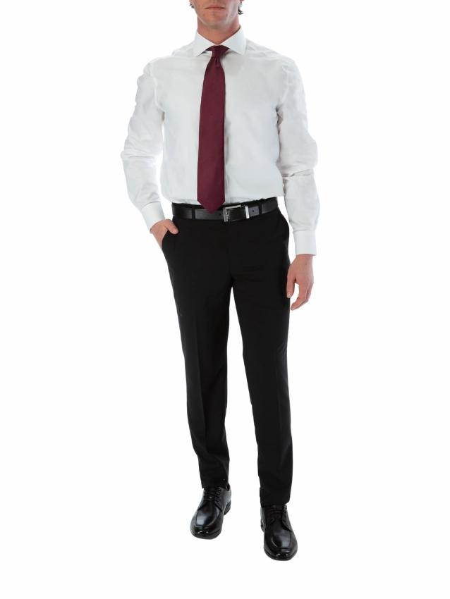Sartoria Mazara Mens Classic Fit Black 100% Wool 2 Piece Suit