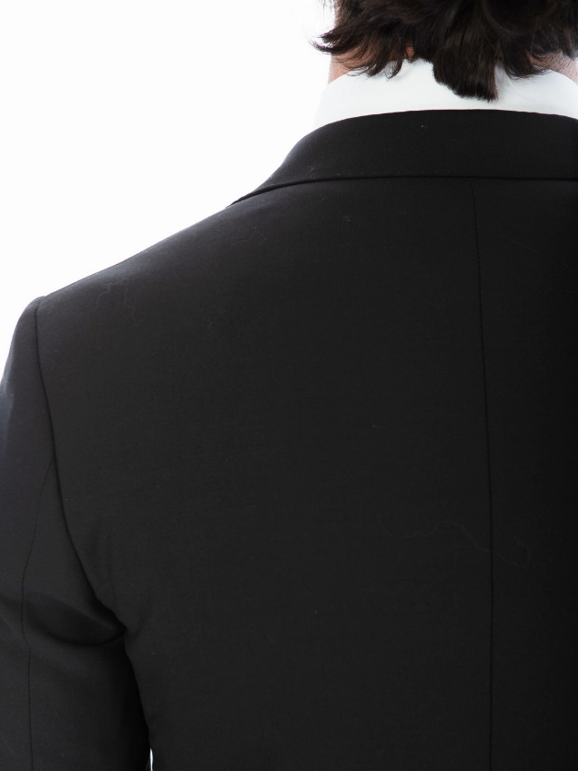 Sartoria Mazara Mens Classic Fit Black 100% Wool 2 Piece Suit