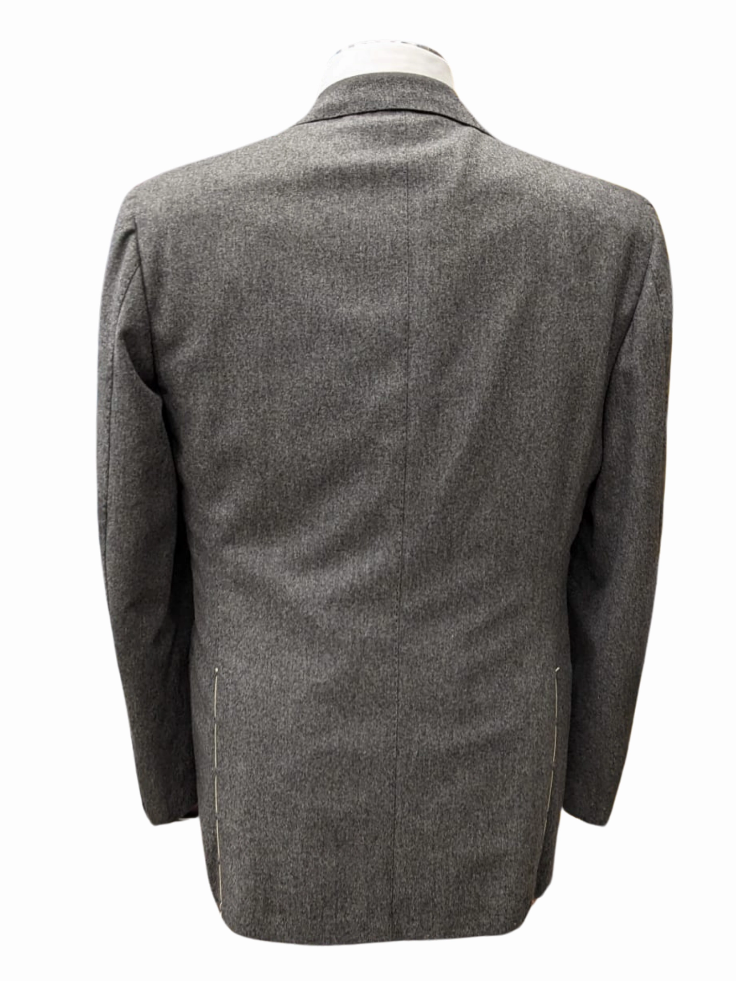 Sartoria Partenopea Mens 40L Solid Gray 100% Wool 3 Button 2 Piece Suit