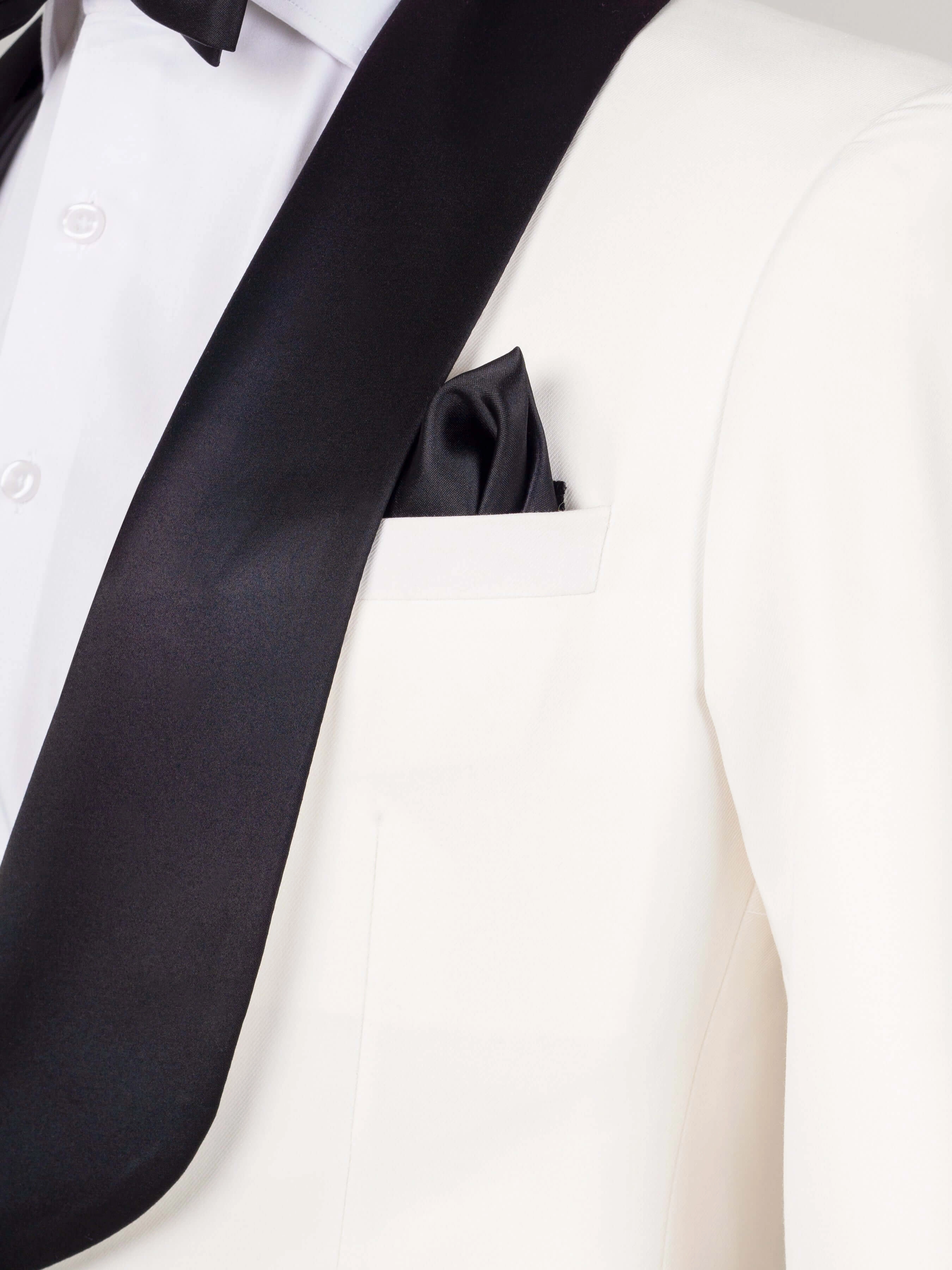Single Breasted Tuxedo Blazer - Ivory White (Shawl Lapel)