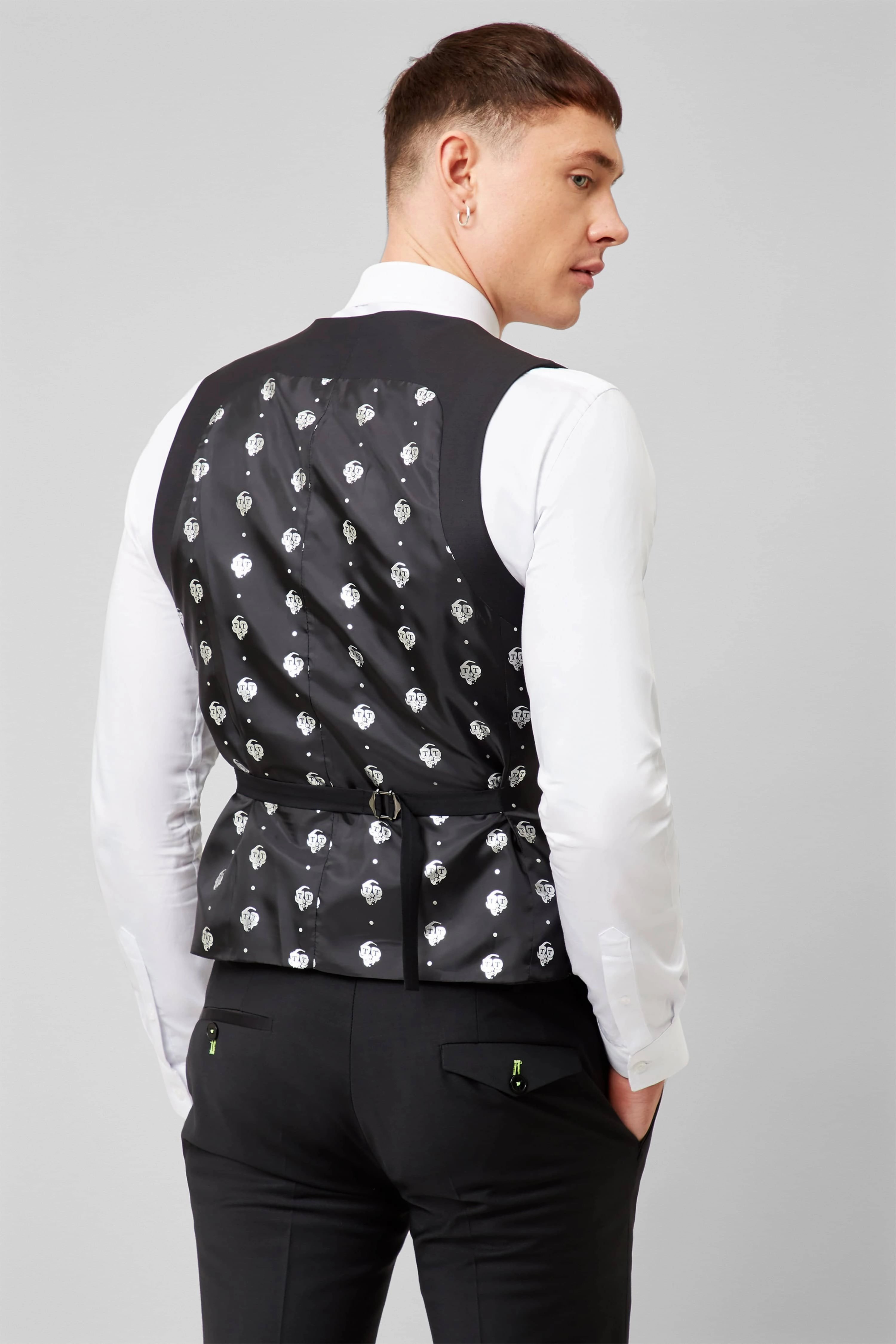 Slate Skinny Fit Black Dinner Suit