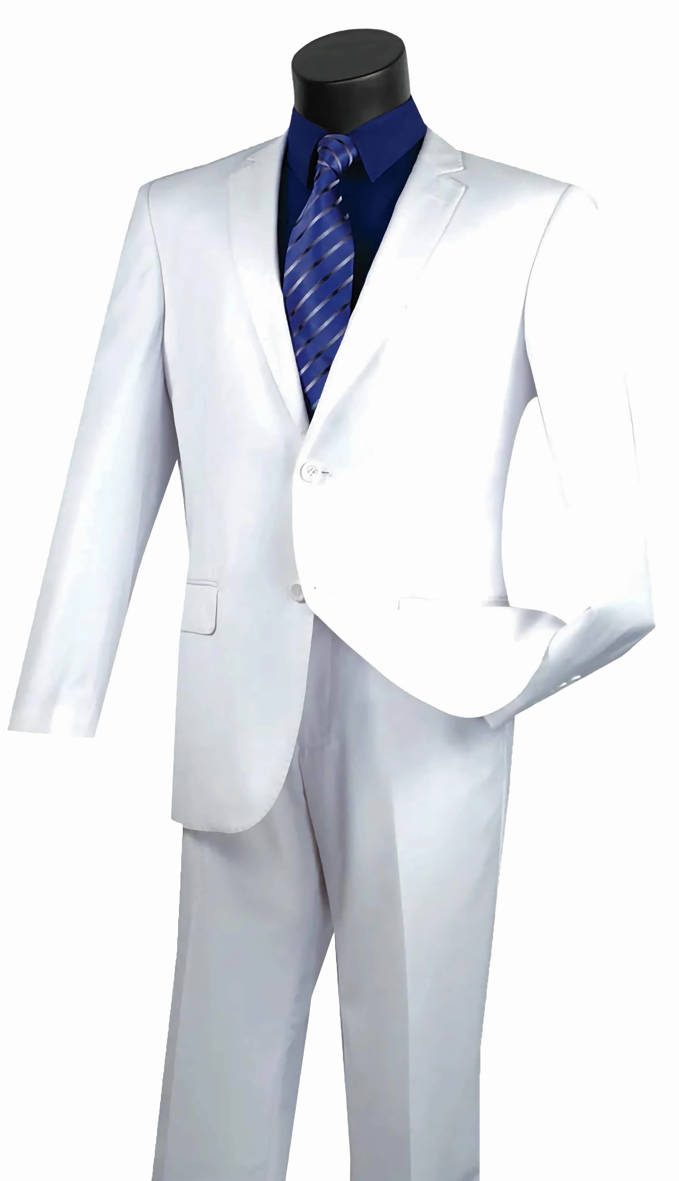 Slim Fit Men's Suit 2 Piece 2 Button in White