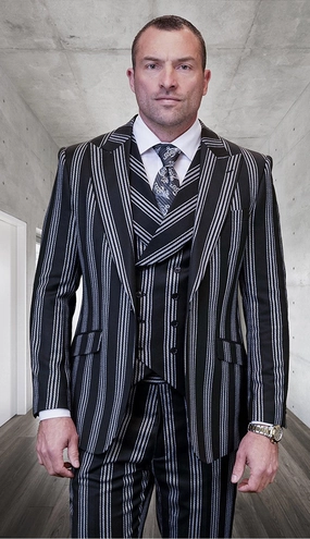 Statement  FEROLI-BLK Mens Suit