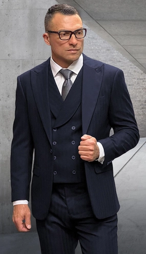 Statement  POSITANO-BLK Mens Suit