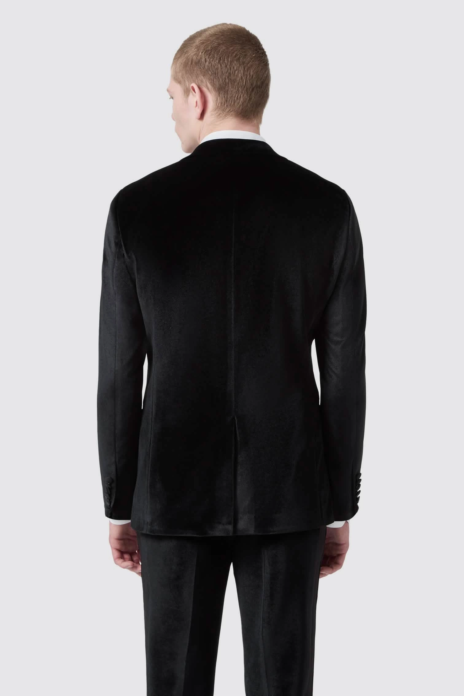 Sylvester Slim Fit Black Velvet Tuxedo Suit