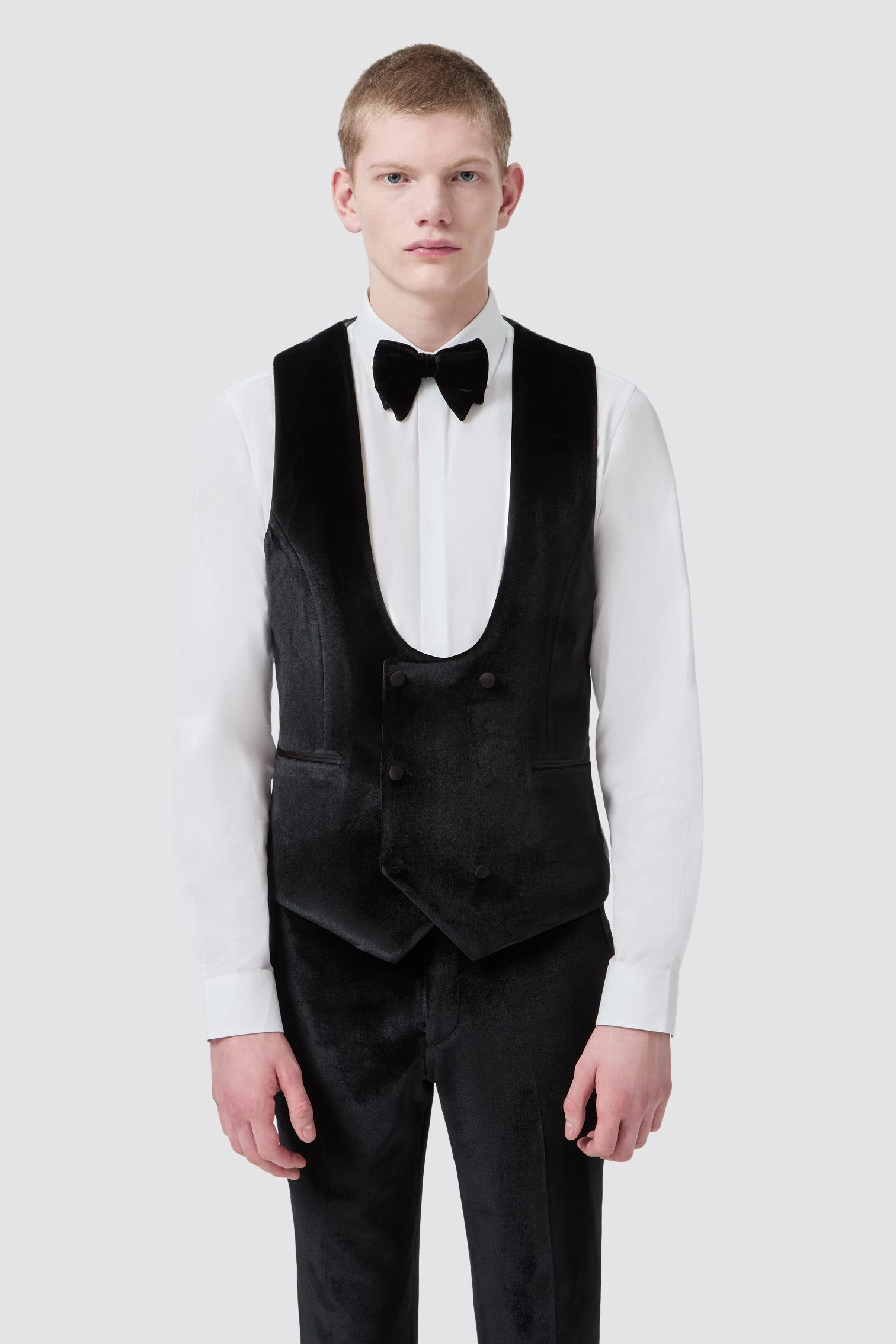 Sylvester Slim Fit Black Velvet Tuxedo Suit