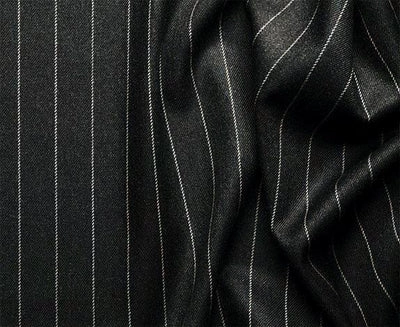 Symphony Collection: Black 2 Piece Pinstripe Double Breasted Regular Fit Suit